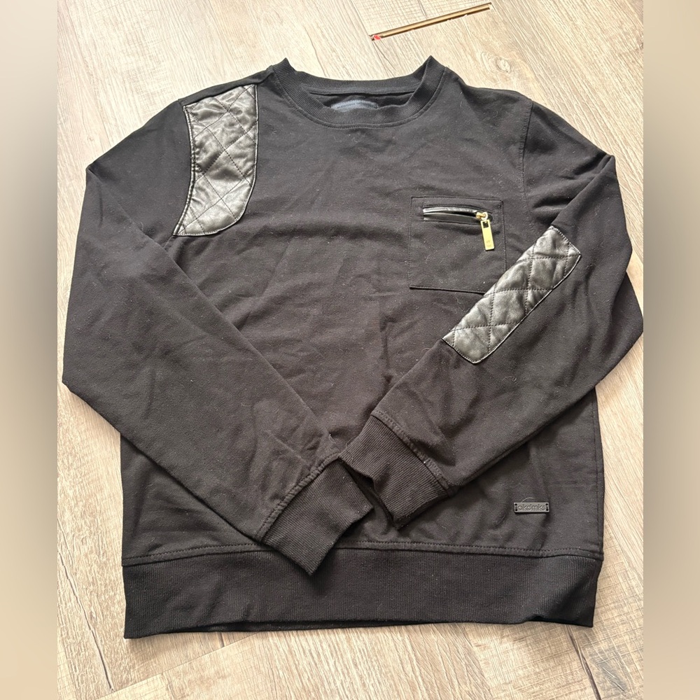 Akademiks black crew neck sweater with zipper - Picture 2 of 5